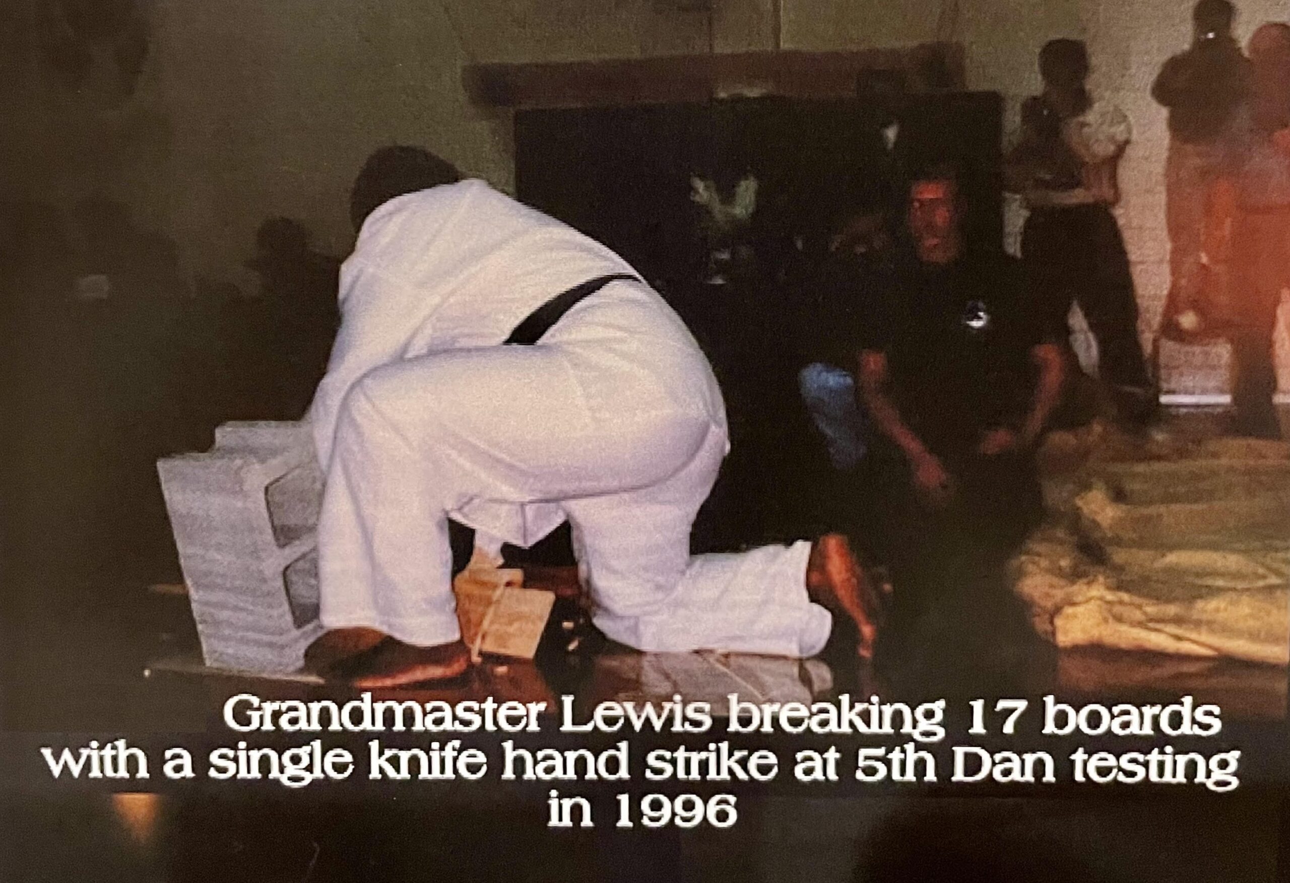 Oct 1996 - Jackson, MI - Grand Master Lewis testing for 5th Dan.