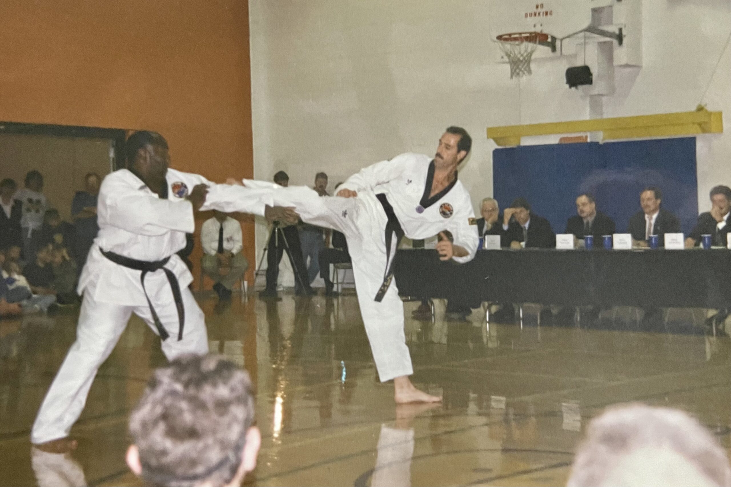 Oct 1996 - Jackson, MI - Grand Master Lewis and Senior Master May testing for 5th Dan.